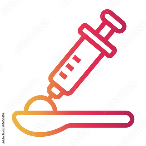 heroin Line Gradient Icon