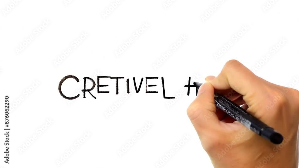Hand Writing Creative Mind on Whiteboard Generative AI Hand Writing Creative Mind on Whiteboard Generative AI