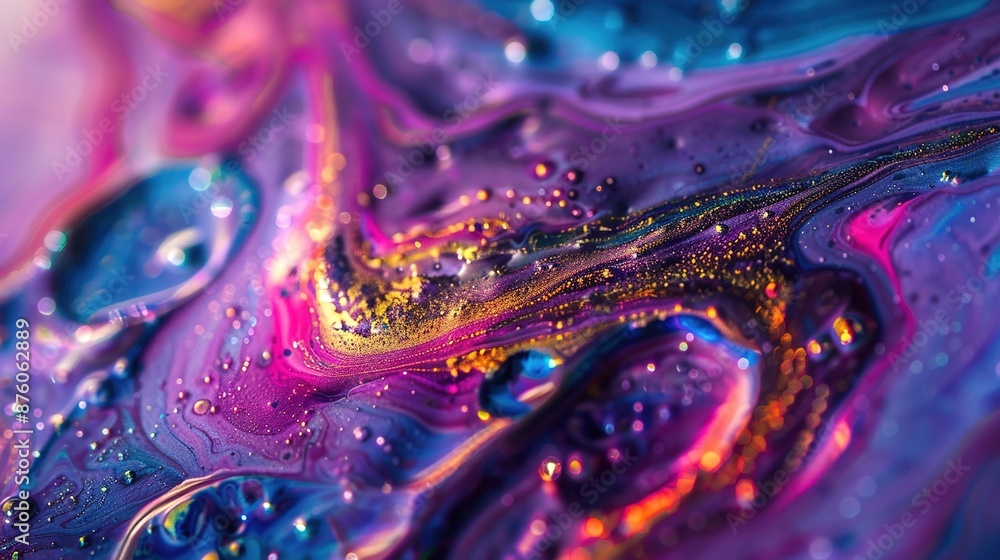Vivid Macro Abstract Art Print with Intricate Details and Intense Colors Vivid Macro Abstract Art Print with Intricate Details and Intense Colors