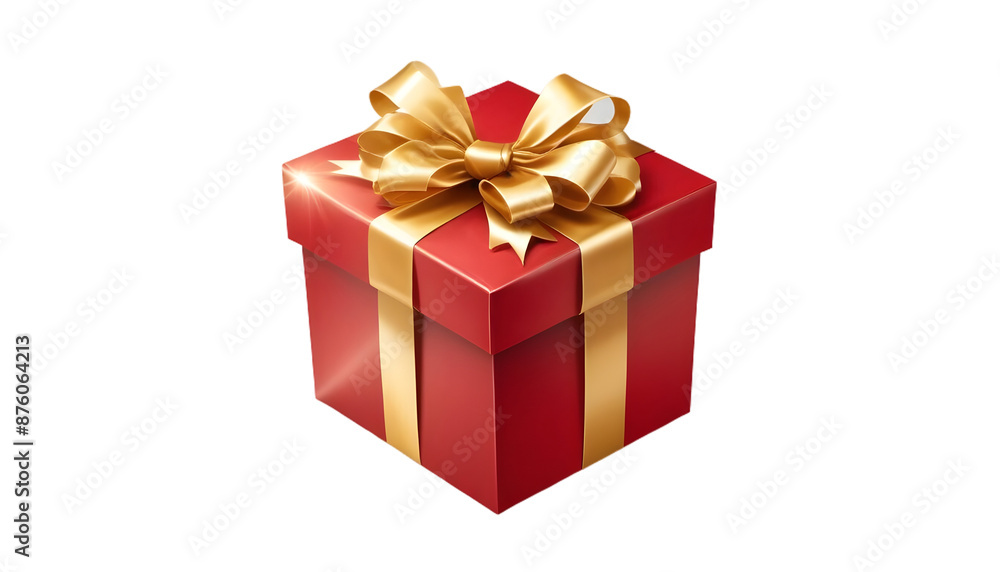 Obraz premium Red gift box cut out