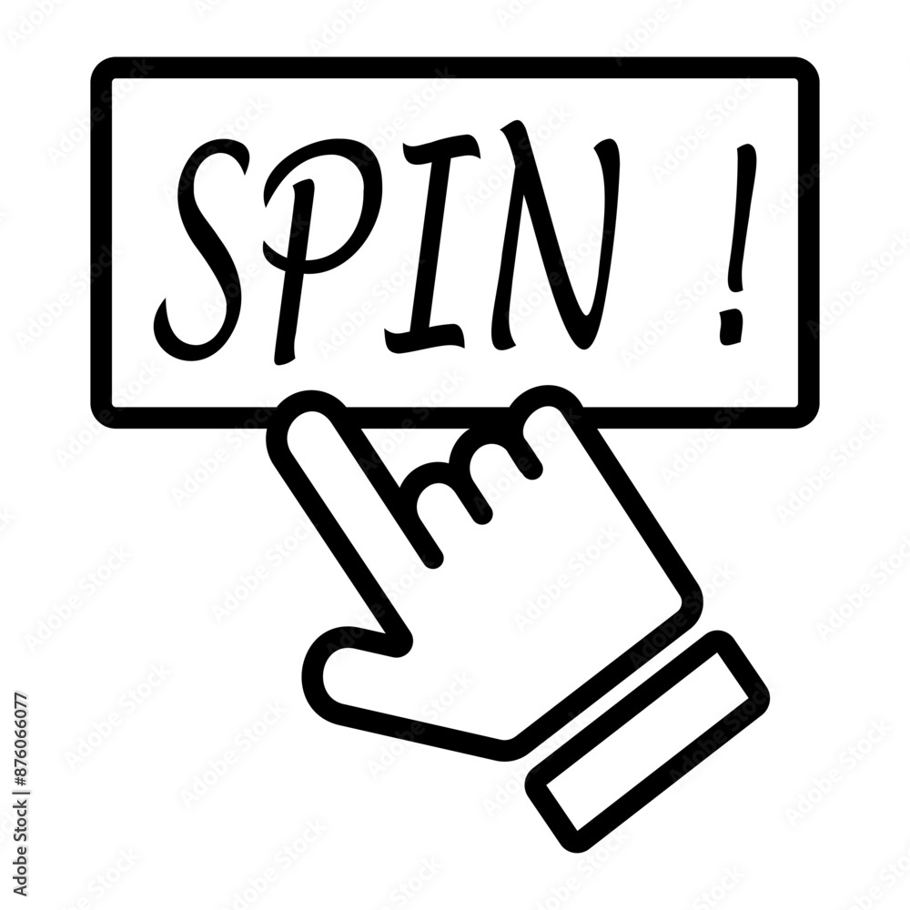 Fototapeta premium spin Line Icon