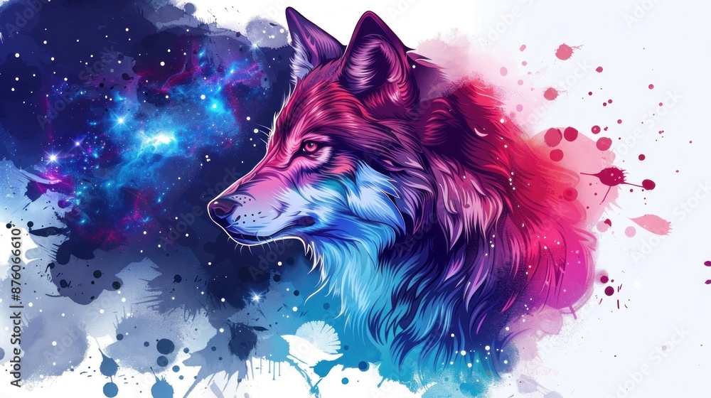 Wolf in a Galaxy of Colors Wolf in a Galaxy of Colors