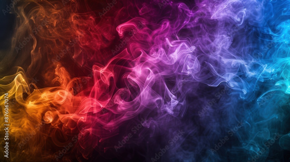 Vibrant swirls of colorful smoke creating dynamic abstract patterns, perfect for artistic and creative backgrounds. Vibrant swirls of colorful smoke creating dynamic abstract patterns, perfect for artistic and creative backgrounds.
