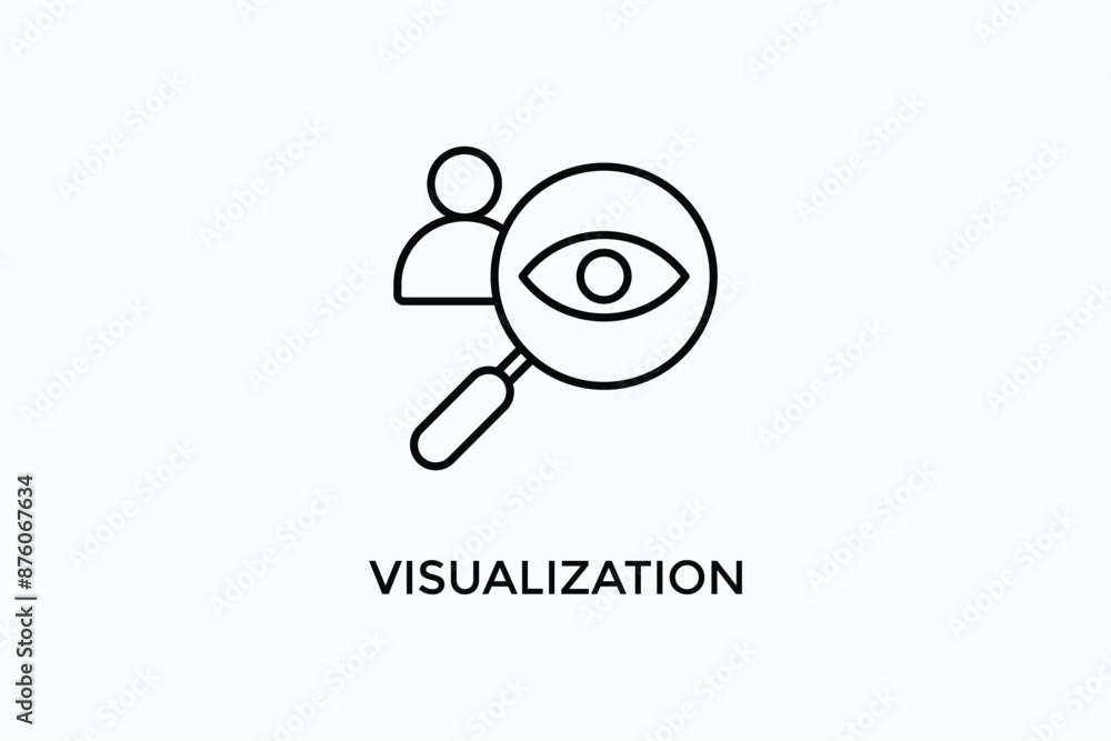 Visualization Vector Icon Or Logo Illustration Visualization Vector Icon Or Logo Illustration