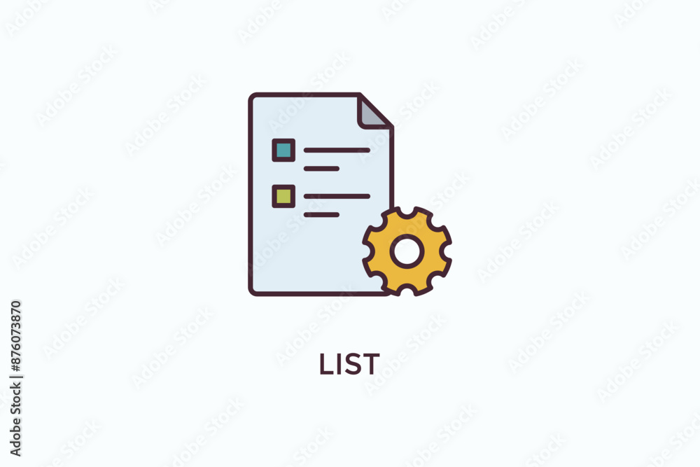List Vector Icon Or Logo Illustration List Vector Icon Or Logo Illustration