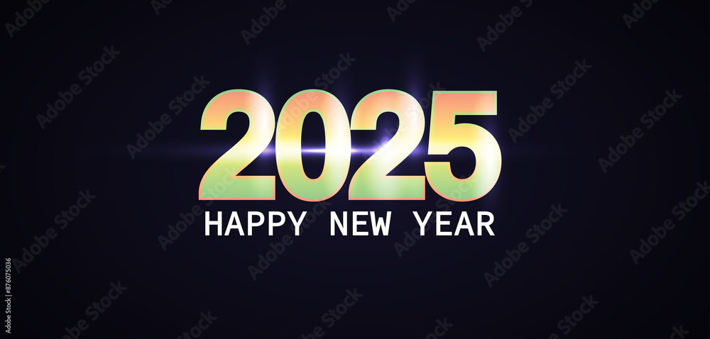 2025 in bold white text on a black background, celebrating the New Year 2025 in bold white text on a black background, celebrating the New Year