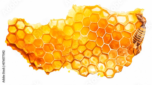 Golden sweetness, Honeycomb in watercolor