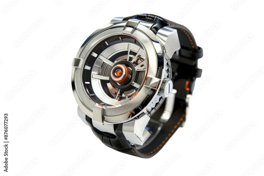 Futuristic watch with smart features isolated on transparent background Futuristic watch with smart features isolated on transparent background