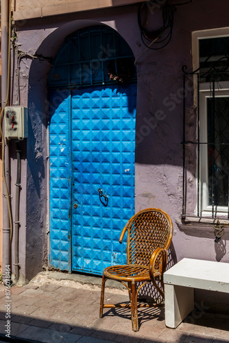 Old doors and entrances in the Balat neighborhood in Istanbul photo