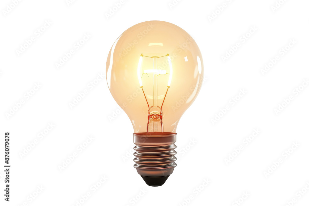 Bright glowing bulb design isolated on transparent background Bright glowing bulb design isolated on transparent background