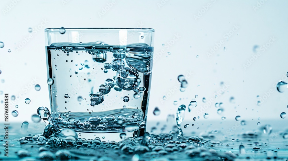 High-detail image of a glass of H2 hydrogen water with bubbles rising, isolated on a white background, captured with focus stacking and Nikon D850 in 32k UHD High-detail image of a glass of H2 hydrogen water with bubbles rising, isolated on a white background, captured with focus stacking and Nikon D850 in 32k UHD