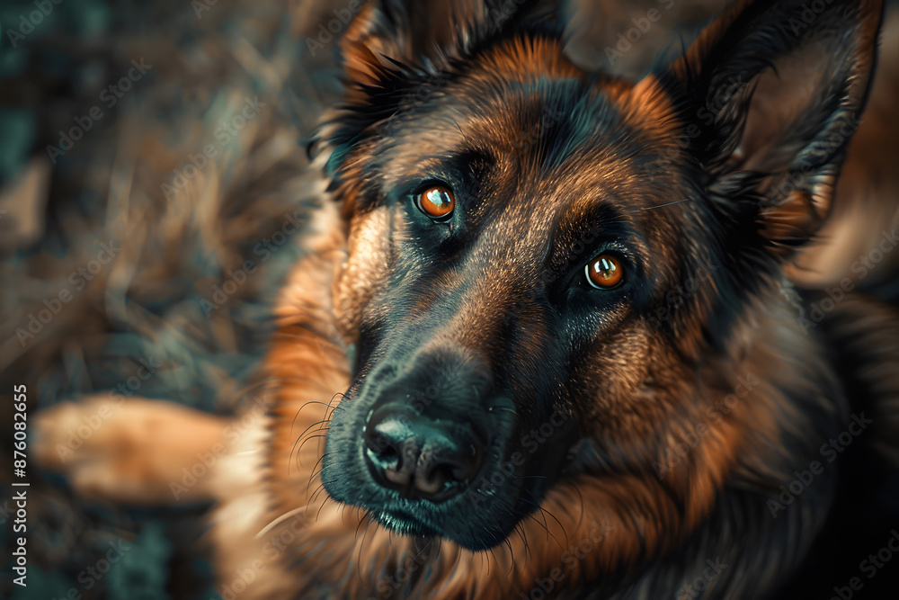 Portrait of a Cute German Shepherd Dog Portrait of a Cute German Shepherd Dog