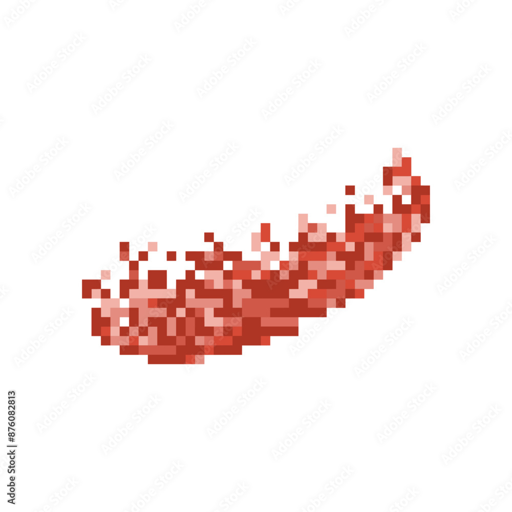 Obraz premium burning fire hot pixel art for your design