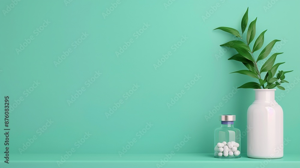 Eye-catching 3D podium showcasing medical science symbols such as vaccines and medical research, tailored for digital health illustrations. Clean and Clear Color, Realistic Photo, , Minimalism, Eye-catching 3D podium showcasing medical science symbols such as vaccines and medical research, tailored for digital health illustrations. Clean and Clear Color, Realistic Photo, , Minimalism,