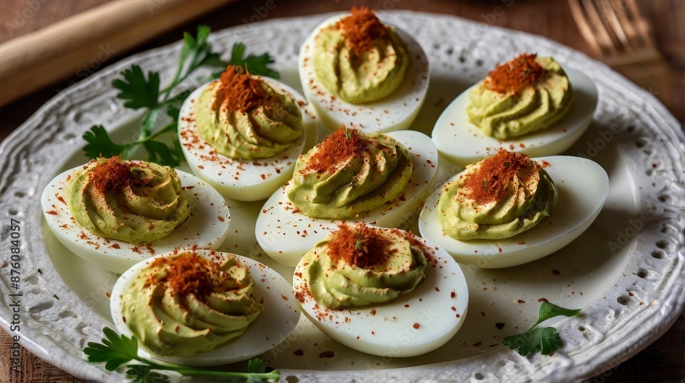 Spicy Deviled Eggs Platter Spicy Deviled Eggs Platter