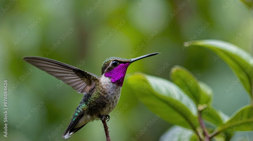 Fototapeta premium Vibrant Hummingbird in Flight