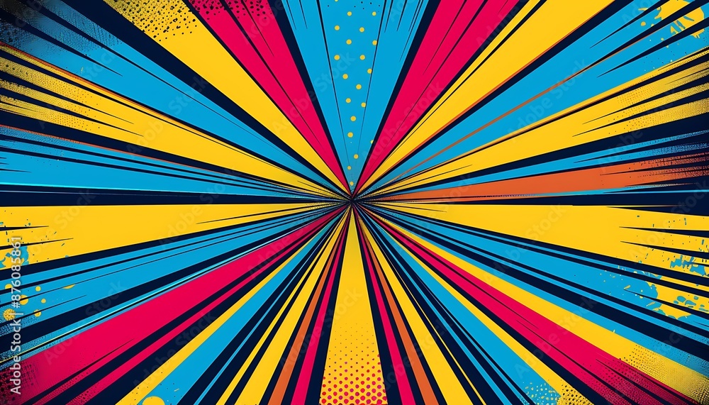 Comic Book Style Radial Burst Background Comic Book Style Radial Burst Background