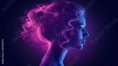background with a silhouette of a girl