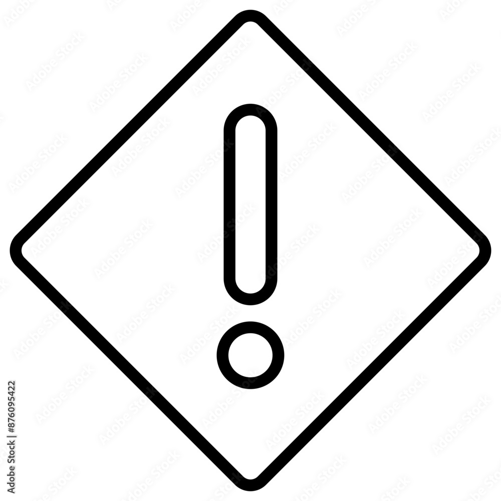 Attention Outline Icon Attention Outline Icon