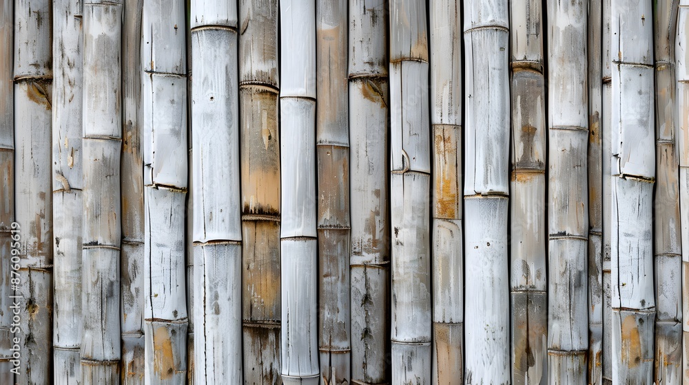 Bamboo texture background. Details of white and brown bamboo fence wall for background and wallpaper. Bamboo texture background. Details of white and brown bamboo fence wall for background and wallpaper.
