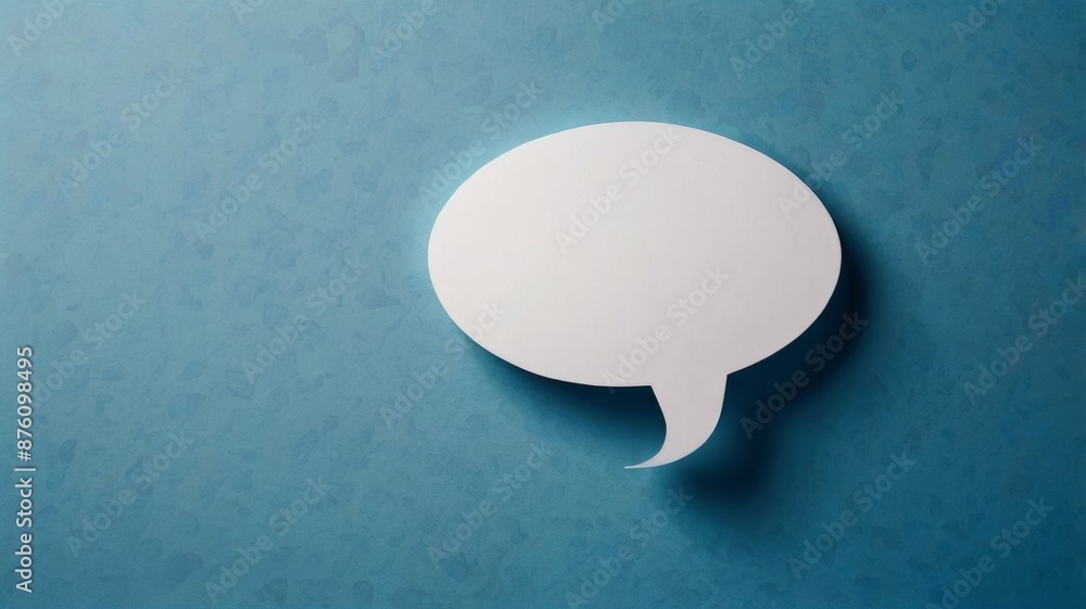 Blank Speech Bubble on Blue Blank Speech Bubble on Blue
