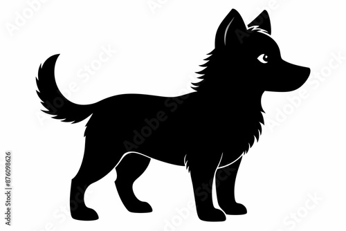 Dog silhouette vector, dog breeds puppy silhouette