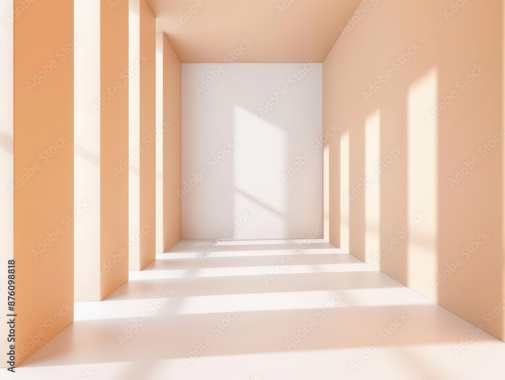 Minimalistic construction background with a clean white and beige gradient, subtle shadows, and text space Minimalistic construction background with a clean white and beige gradient, subtle shadows, and text space