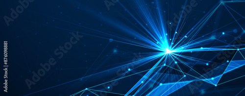 Neural network concept. Connected cells with links. High technology process. Abstract background. vector art.