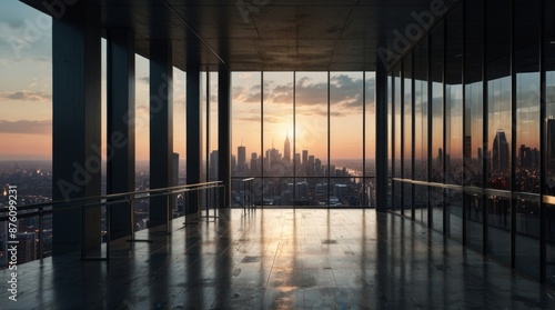 Sunset View from Modern Skyscraper © Василь Тігай