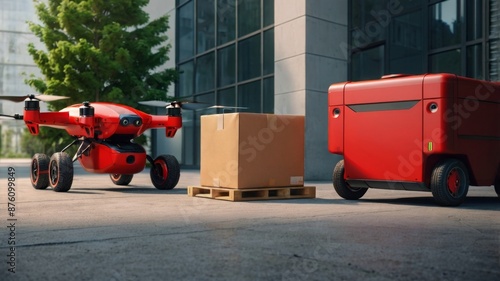 Autonomous Delivery Robots Outdoors © Василь Тігай