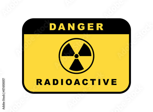 Nuclear Hazard Ionizing Radiation Danger X Rays Trefoil Warning Symbol Black and Yellow Icon. radiation warning sign, black and yellow hazard symbol