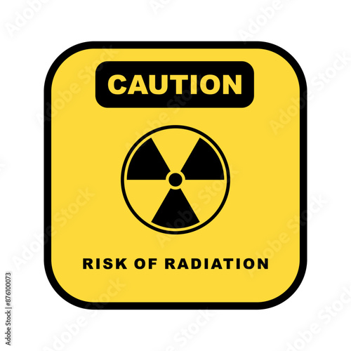 Nuclear Hazard Ionizing Radiation Danger X Rays Trefoil Warning Symbol Black and Yellow Icon. radiation warning sign, black and yellow hazard symbol