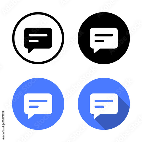 Free Download Message speech bubble icon. Chat sign symbol - GFXLoad