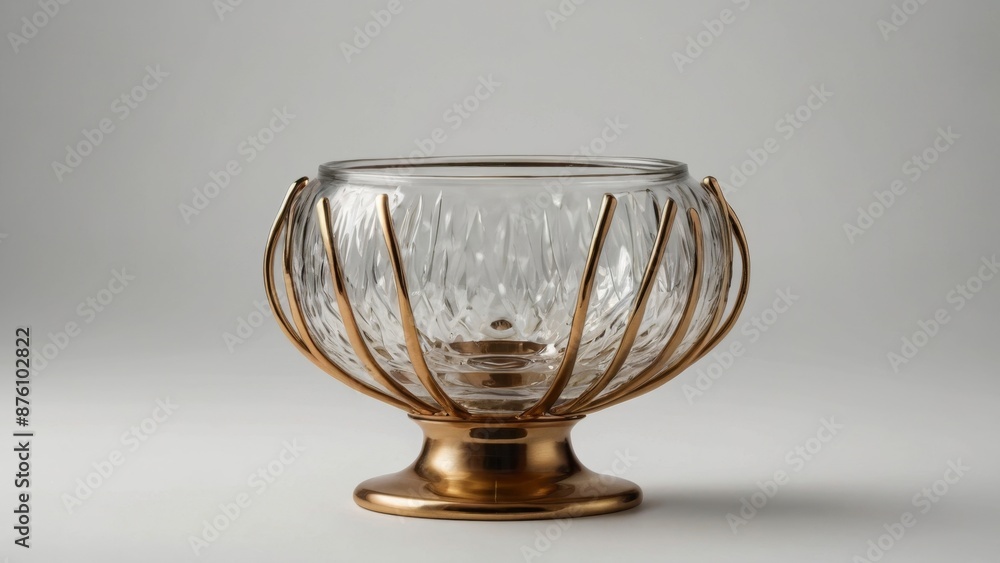 Elegant Glass and Gold Candleholder Elegant Glass and Gold Candleholder