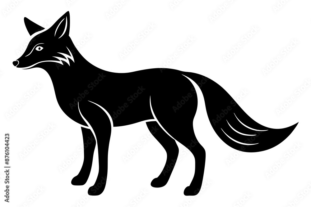Elegant Fox Vector Silhouette Illustration Design - Perfect for Creative Projects. Elegant Fox Vector Silhouette Illustration Design - Perfect for Creative Projects.