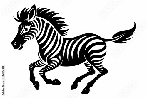 Zebra silhouette vector illustration