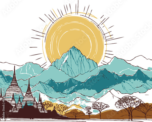 Angkor Wat Cambodia  temple complex of Cambodia vector isolated