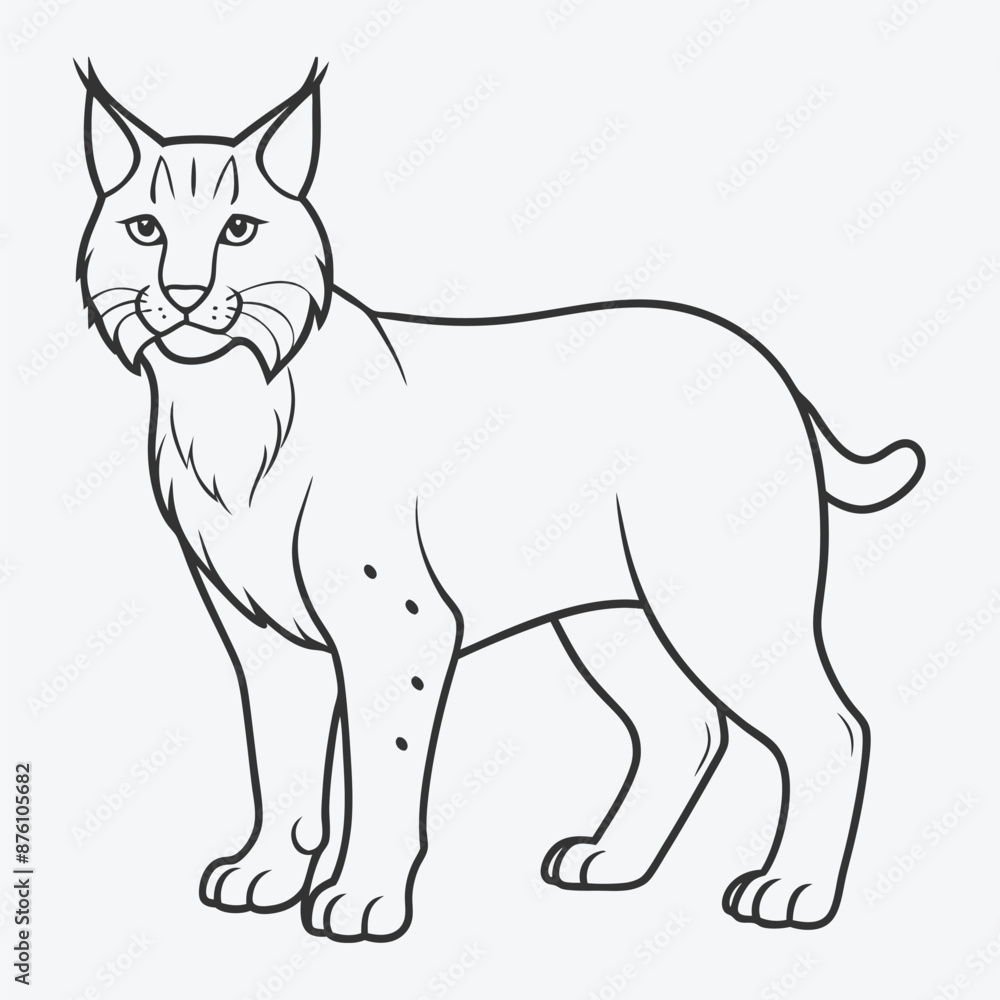 Stunning Lynx Line Art Vector Design for Creative Projects Stunning Lynx Line Art Vector Design for Creative Projects