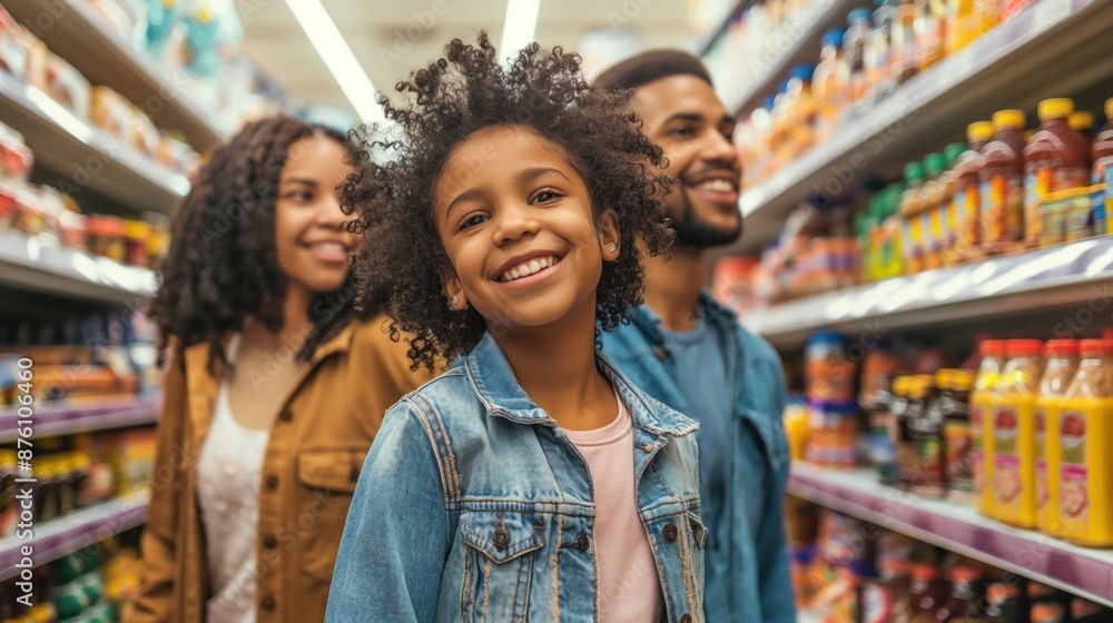 Family shopping at a discount store, showcasing the necessity of seeking affordable options to manage household budgets Family shopping at a discount store, showcasing the necessity of seeking affordable options to manage household budgets