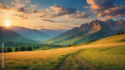 sunrise in the mountains
