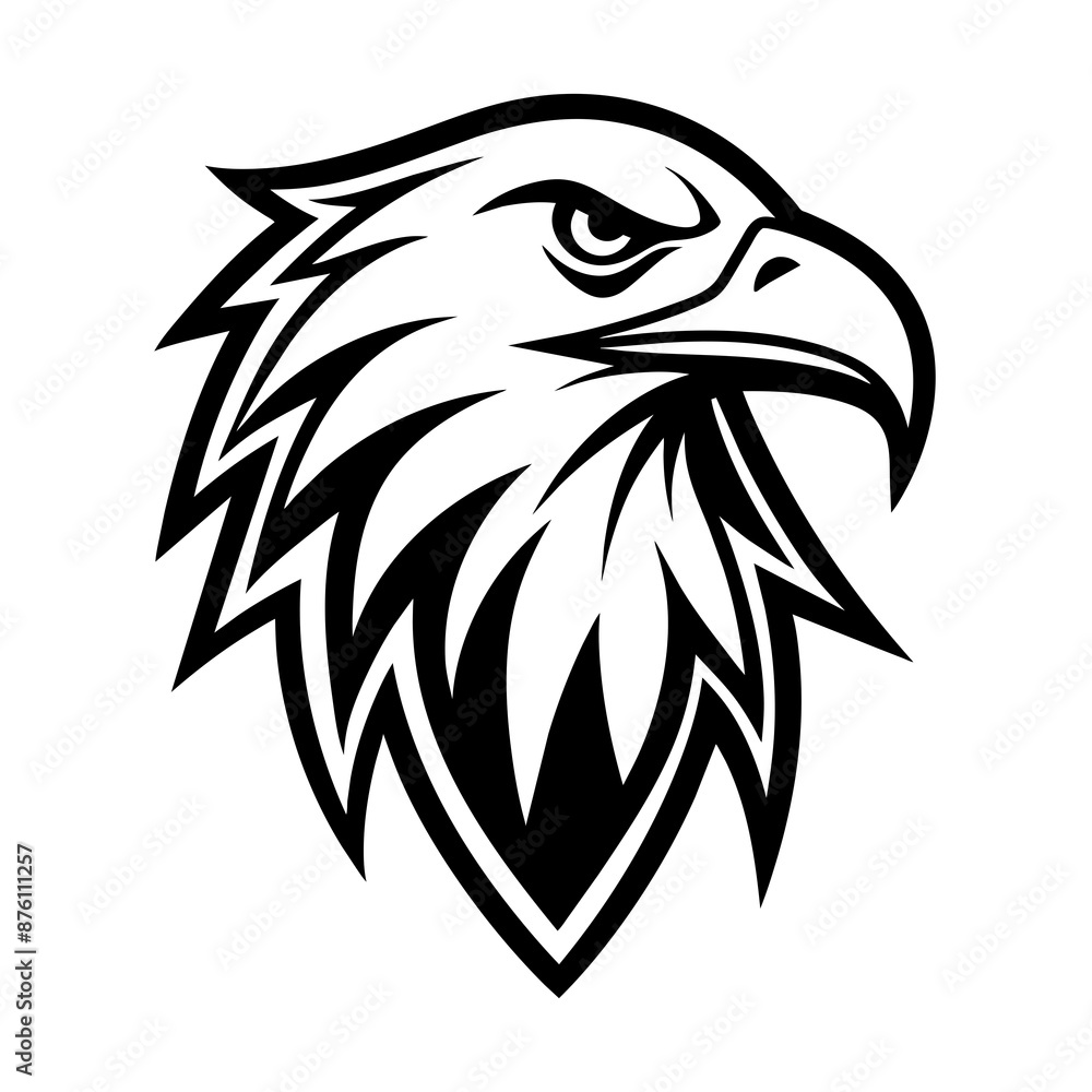 Fototapeta premium Eagle head vector art illustration
