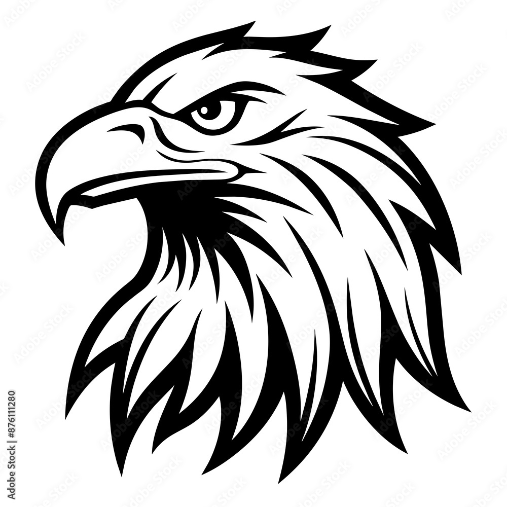 Obraz premium Eagle head vector art illustration
