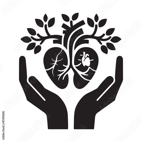 Organ donor vector art illustration