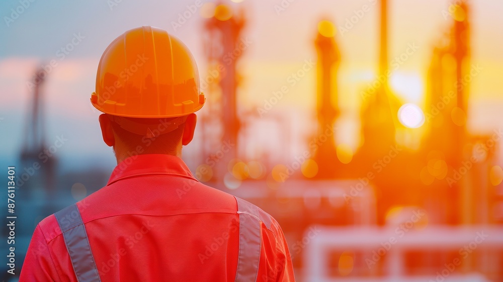 Engineers silhouette and double exposure combined with an oil refinery backdrop, emphasizing proficiency in industrial technology and energy sector. Clean and Clear Color, Realistic Photo, , Engineers silhouette and double exposure combined with an oil refinery backdrop, emphasizing proficiency in industrial technology and energy sector. Clean and Clear Color, Realistic Photo, ,