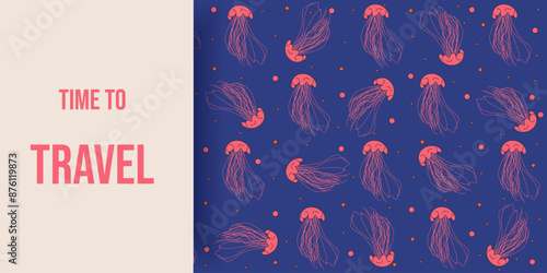 Surf club summer aesthetic theme. Trendy 3d Summer background with copy space frame. Vector illustration can used web and social media banner poster card. EPS 10