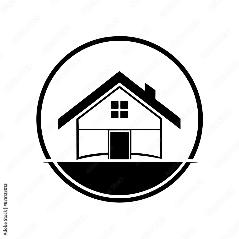 House logo vector art illustration.
House logo vector art illustration.