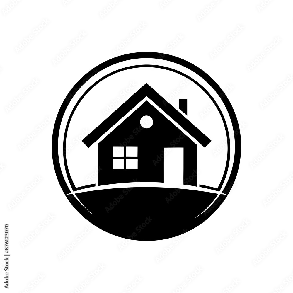 House logo vector art illustration.
House logo vector art illustration.