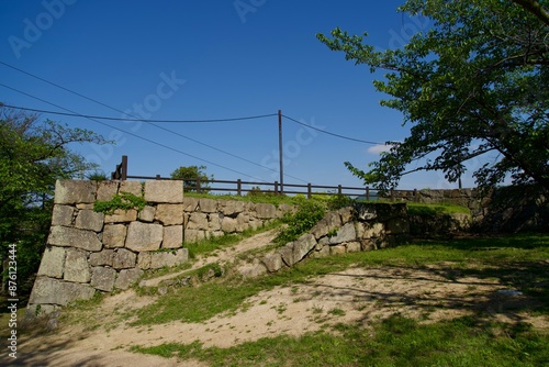 Stonewalls and turret ruins of Marugame Castle photo