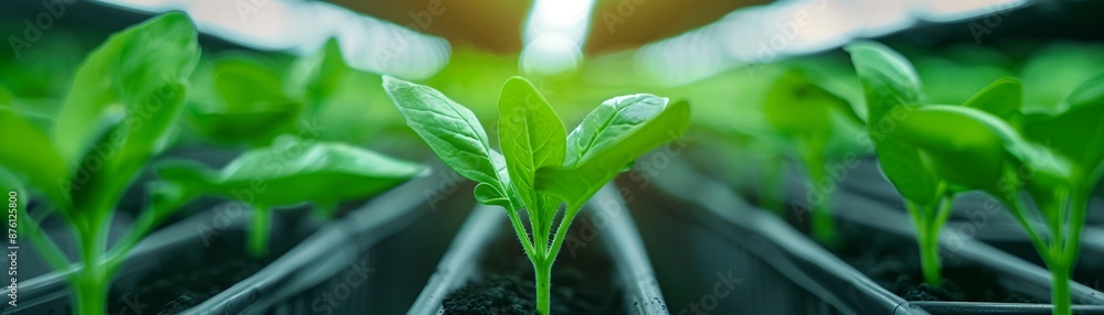 Obraz premium Plant growth cycles in vertical farming, optimizing yields