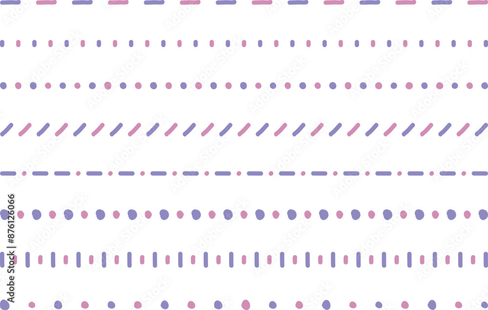 ライン素材のあしらい 紫 ピンク 手書きのシンプルでかわいい罫線. simple hand draw borders ライン素材のあしらい 紫 ピンク 手書きのシンプルでかわいい罫線. simple hand draw borders